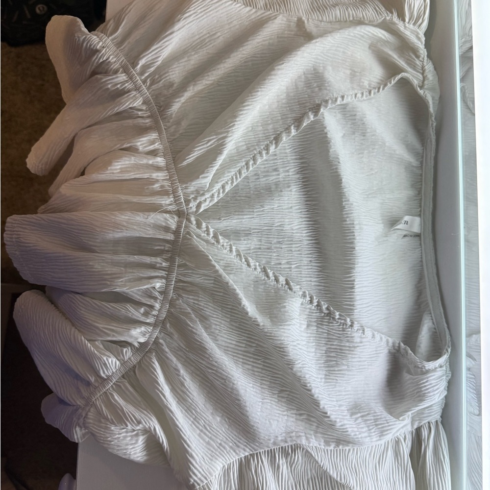 White Ruffled Blouse